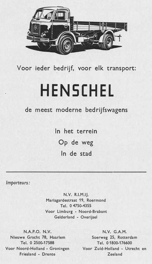 Henschel 19590900 rimij napo gam De keuze van een bedrijfsauto