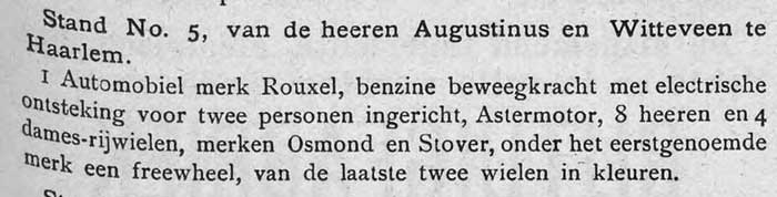 Rouxel 19000310 augustinus witteveen RAI Nederlandsche sport