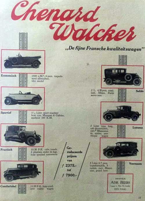 chenard walcker 19250000 circa beers