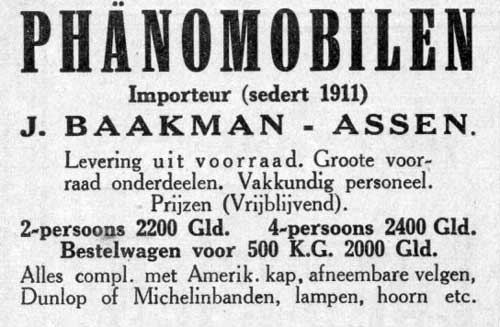 phänomobilen 19210811 baakman auto