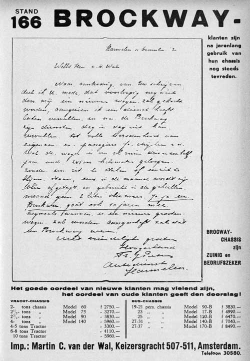 Brockway 19310000 wal Bedrijfsauto Jubileumnr 1921 1931
