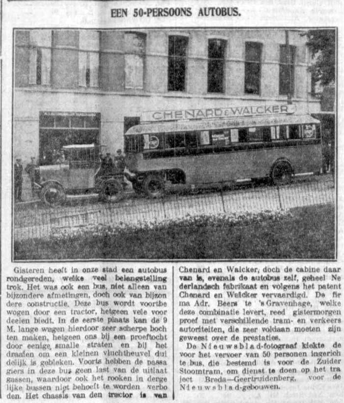 Artikel in het Rotterdamsch Nieuwsblad d.d. 21 mei 1930