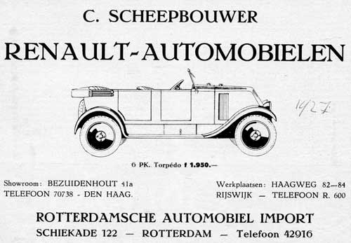Renault 19270301 rotterdamsche automobiel import