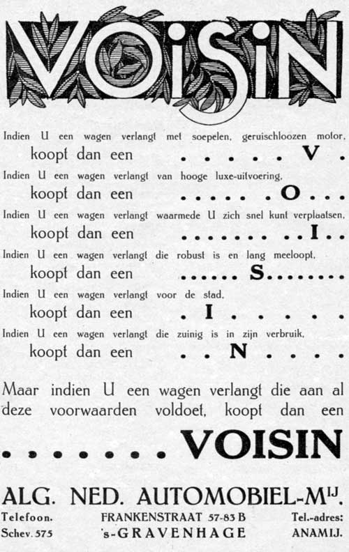 Voisin 19231001 alg ned automobiel mij