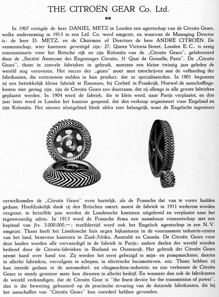 citroen eerste advertentie 1914