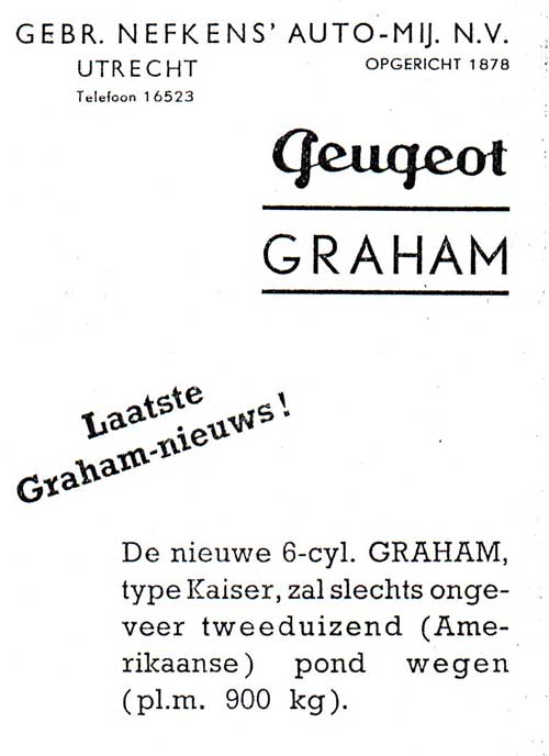 peugeot graham 19451122 nefkens de auto