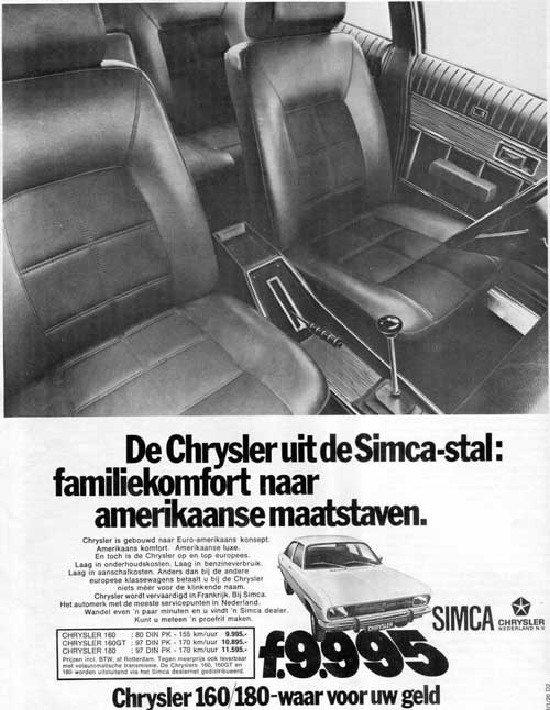 Chrysler 160 180 19720000 simca chrysler