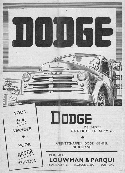 Dodge 1949 01 15 louwman parqui Bedrijfsveroer