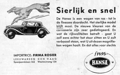 Hansa 19390324 rosier Motor