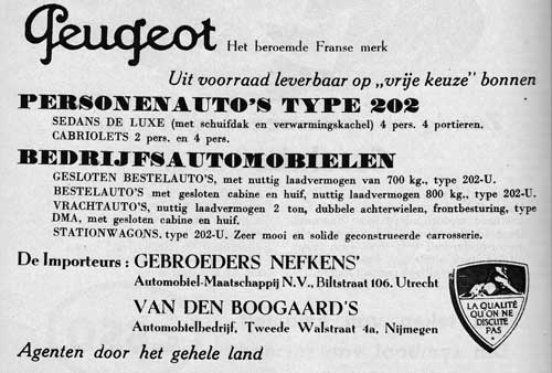 Peugeot 19480616 nefkens boogaard AK