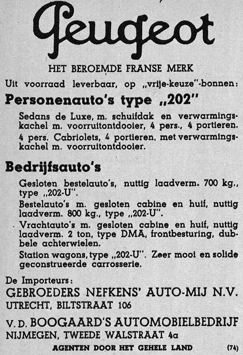 Peugeot 19480908 nefkens boogaard AK