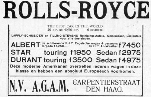 Rolls Royce 19230725 agam Vraagbaak Automobiel handel