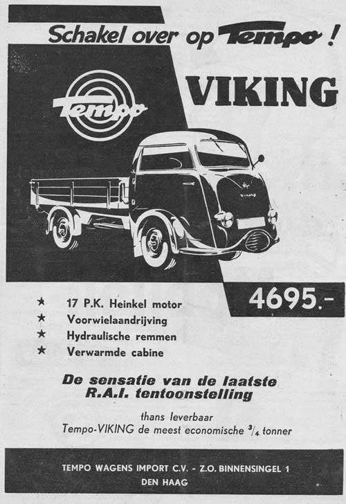Tempo 19531100 tempo Auo en motorbedrijf