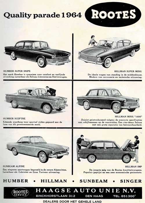 humber hillman sunbeam 19640000 hau