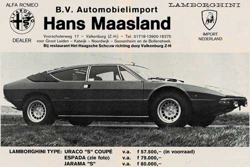 lamborghini 19740000 maasland spelfout urraco