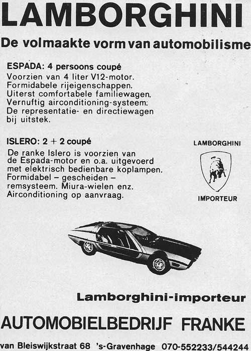 lamborghini islero 19690530 franke autovisie