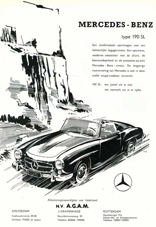 mercedes sl190 19570000 agam