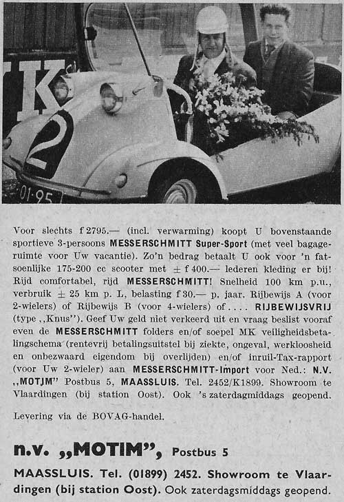 messerschmitt 149600507 motim Motor en Scooter Kampioen