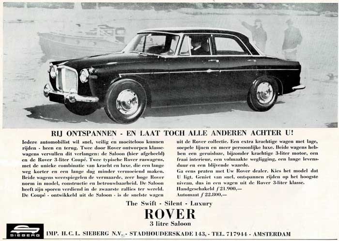 rover 3 litre saloon 19650000 sieberg