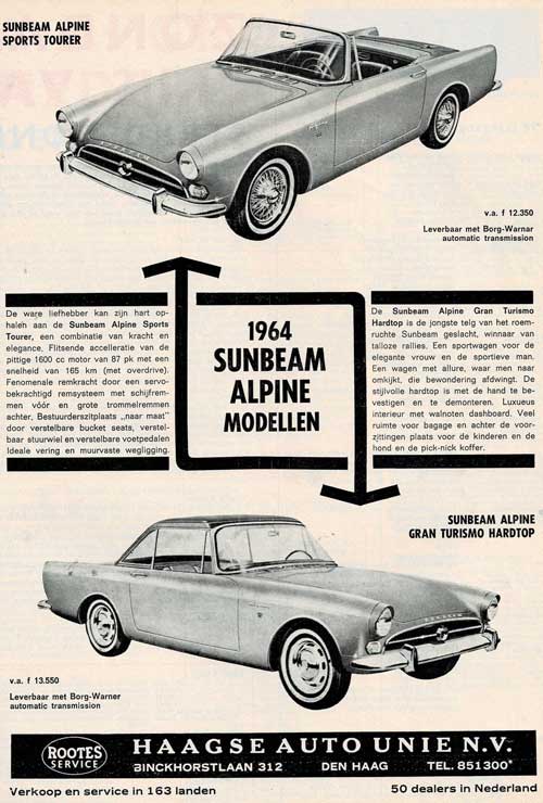 sunbeam alpine 19640000 hau
