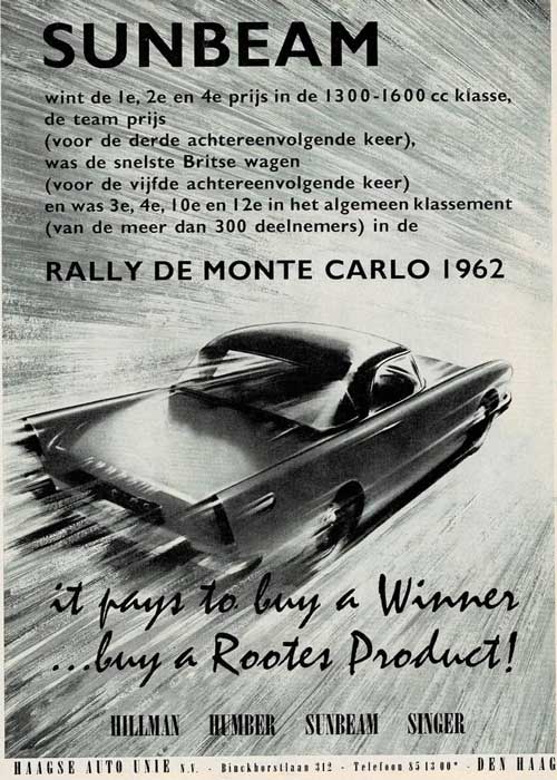 sunbeam monte carlo 19620000 hau