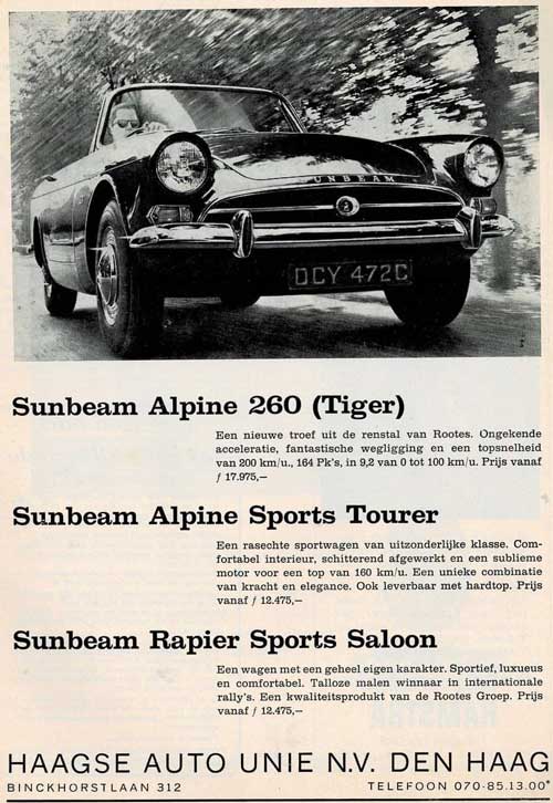 sunbeam tiger 19650000 hau