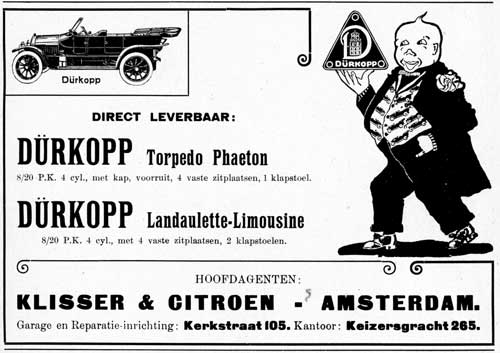 Durkopp 19121121 klisser citroen De Auto