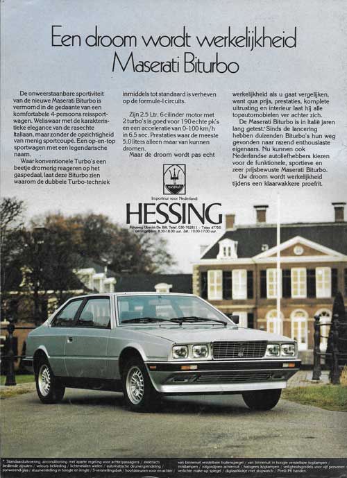 Maserati 19841000 hessing De Auto