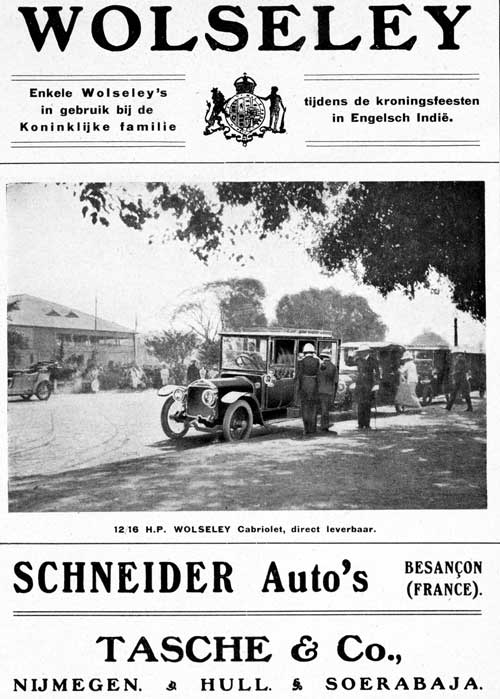 Wolseley schneider 19121121 tasche De Auto