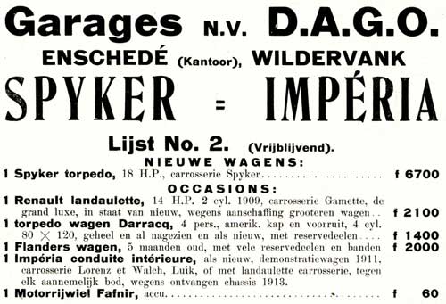 imperia spyker 19121121 dago De Auto