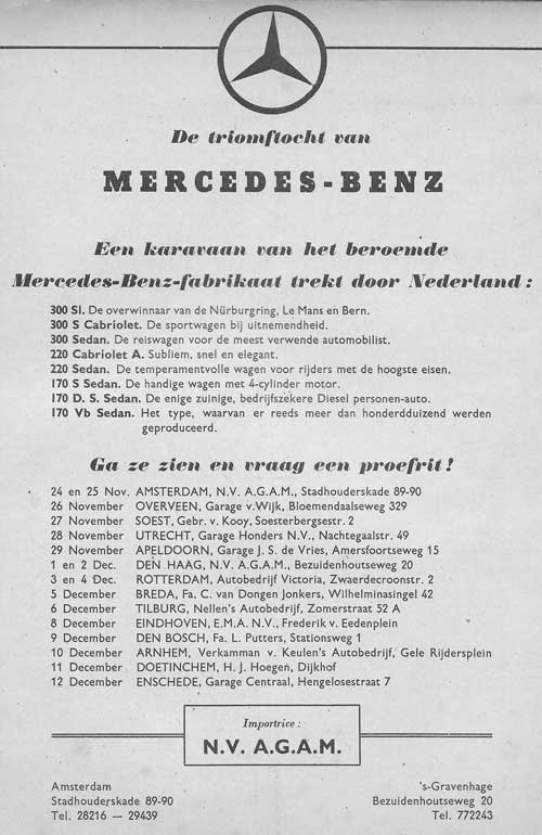 mercedes benz 19521122 agam Autokampioen