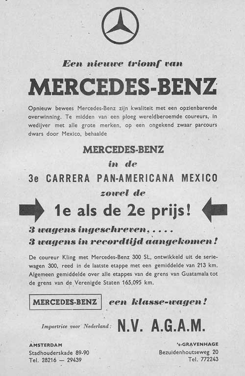 mercedes benz 19521129 agam Autokampioen