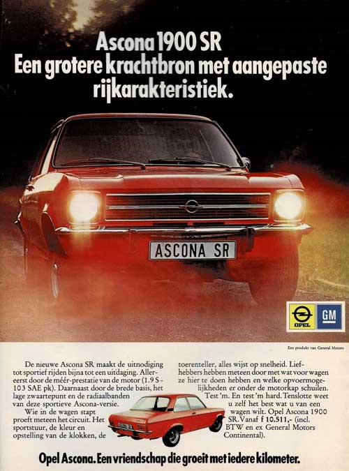 opel ascona 1900sr 19720000 gm