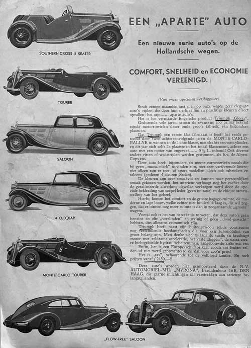 triumph 1934 1935 myrona