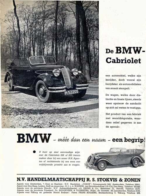 BMW cabriolet 19380721 stokvis H 52205