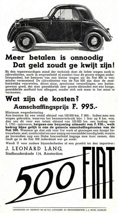 FIAT 19381111 leonard lang Motor 8