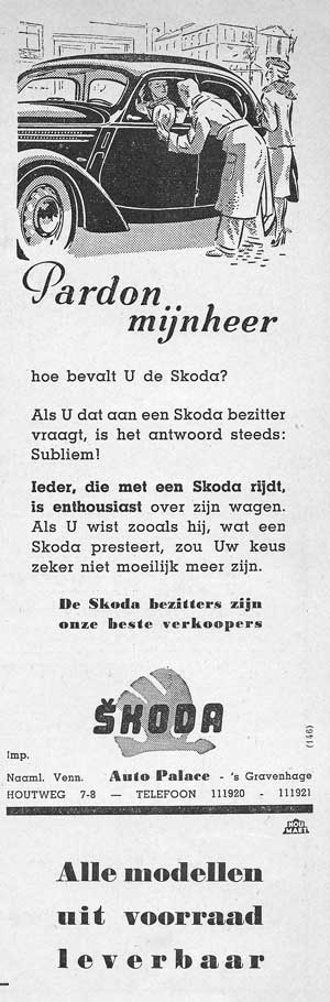 Skoda 19390506 auto palace Autokampioen 6 mei 1939