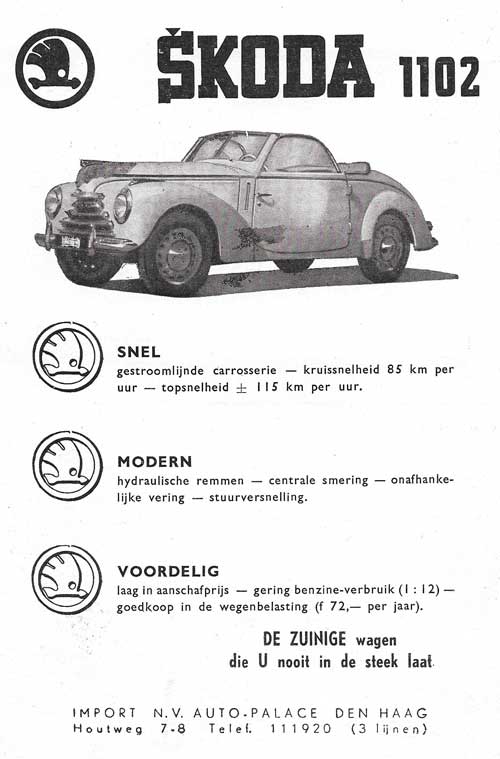 Skoda 19500400 auto palace Autorevue april 1950