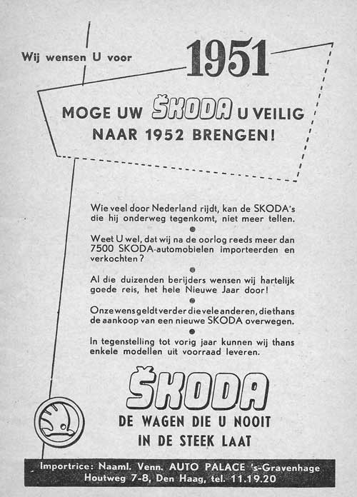 Skoda 19510100 auto palace Autorevue januari 1951