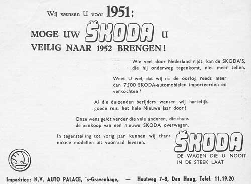 Skoda 19510111 auto palace de Auto 11 januari 1951