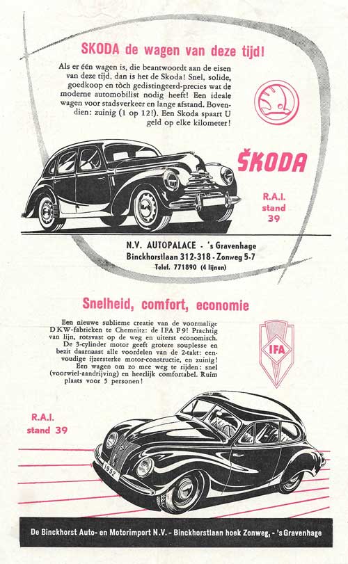 Skoda 19520306 auto palace de Auto 6 maart 1952