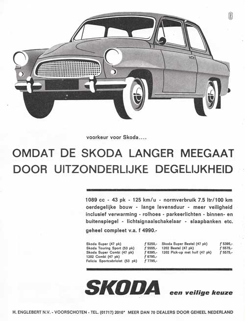 Skoda 19640306 englebert Autorevue 6 maart 1964