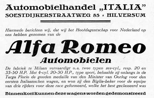 alfa romeo 19220913 italia