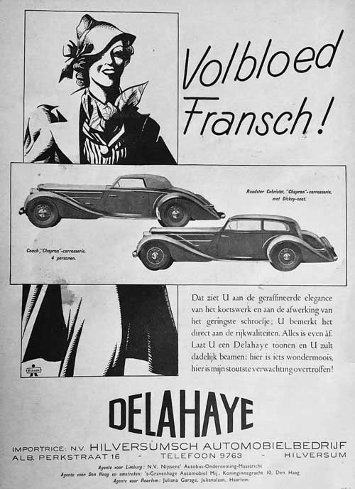 delahaye chapron 19380000 hilversumsch automobielbedrijf