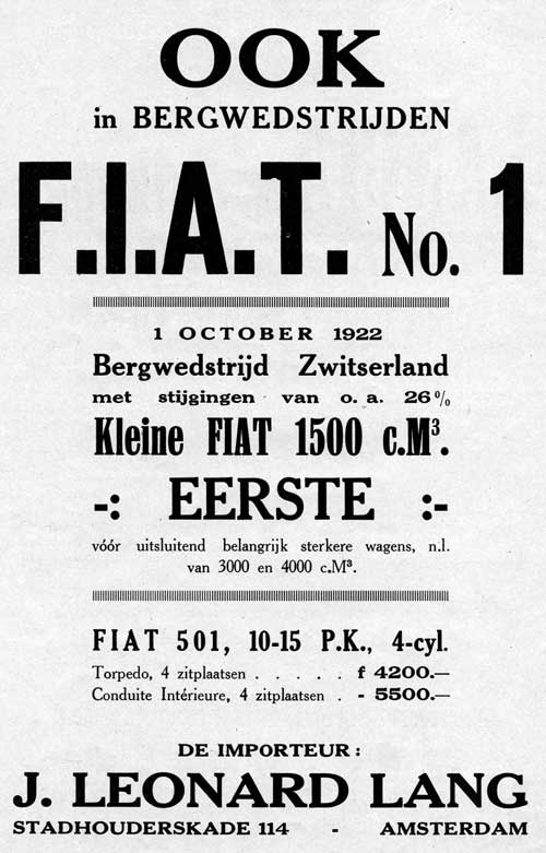 fiat 19221109 leonard lang
