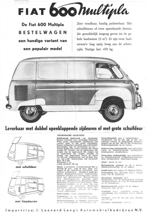 fiat 1958 circa 600 multipla