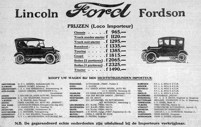 ford 19230625 diverse importeurs nieuws vd dag