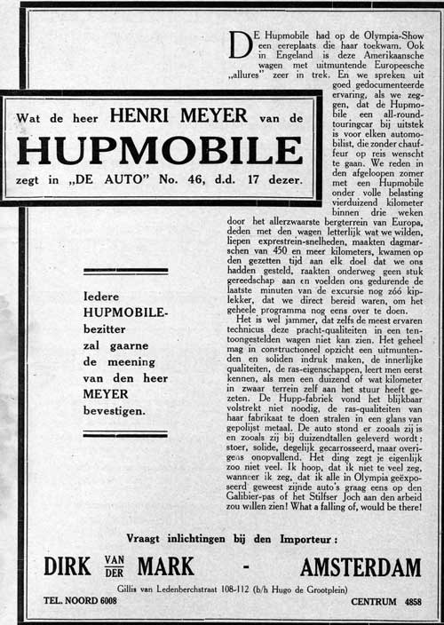 hupmobile 19211207 dirk mark