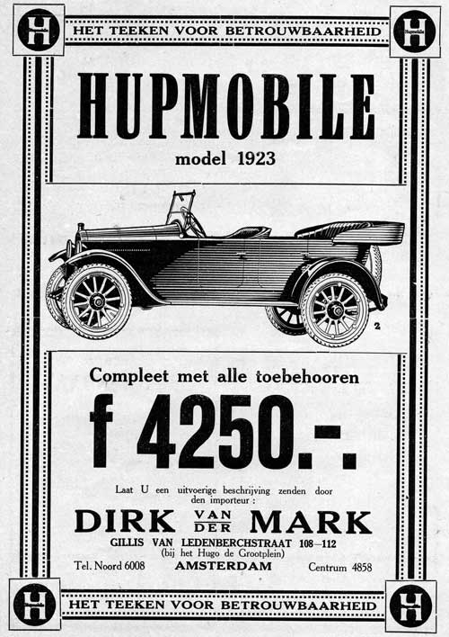 hupmobile 19221109 dirk mark