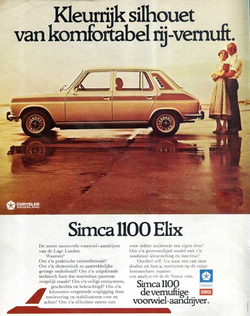 simca 1100 elix 19750000 chrysler nederland